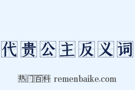 代贵公主反义词是什么意思的图片